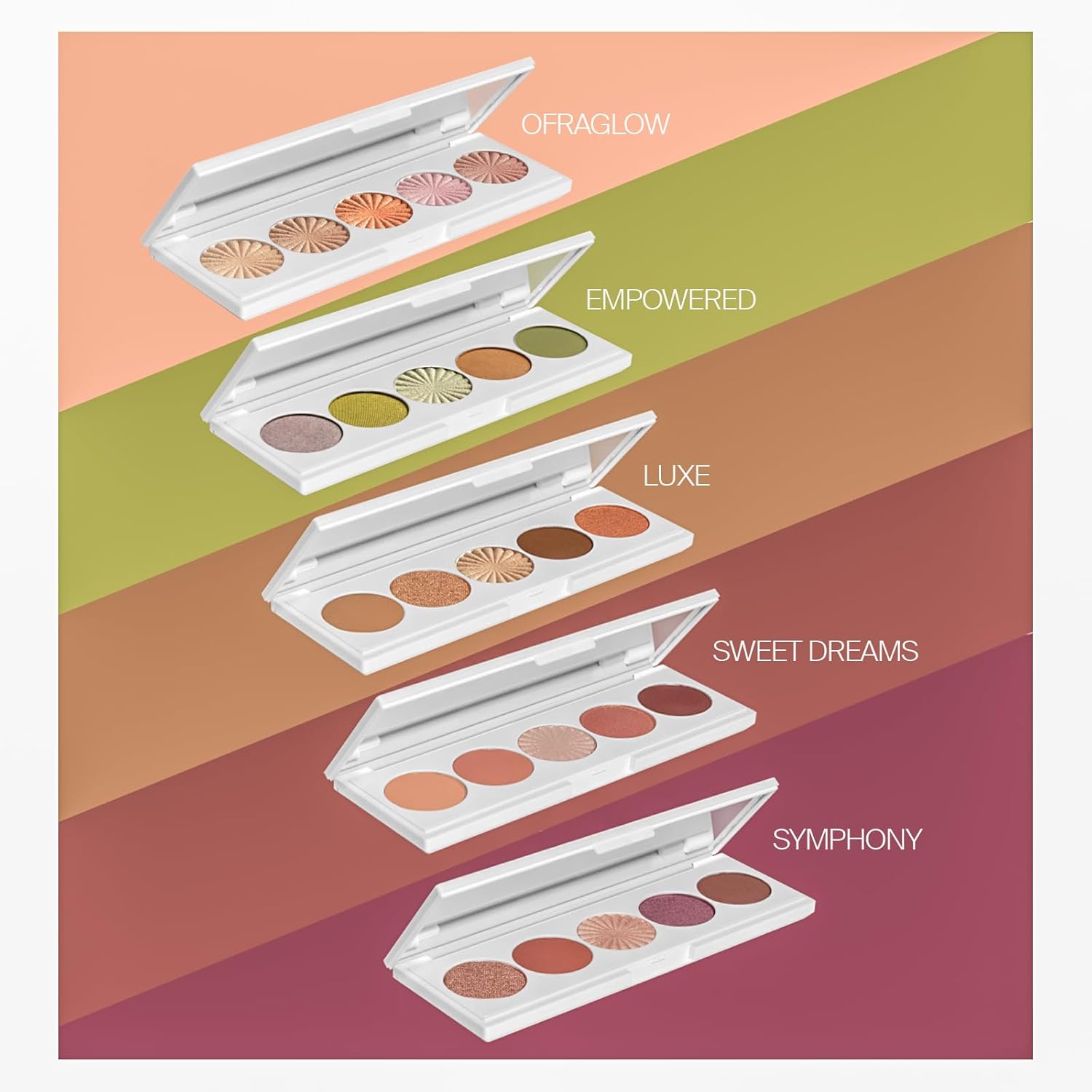 OFRA Signature Palette - Symphony | Eyeshadow Palette with Mauve and Shimmer Shades | 5 Blendable Colors for Everyday and Travel