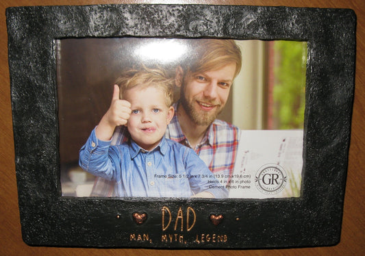 GRASSLANDS ROAD 4" X 6" "DAD MAN MYTH LEGEND" PHOTO FRAME FATHER'S DAY NIB