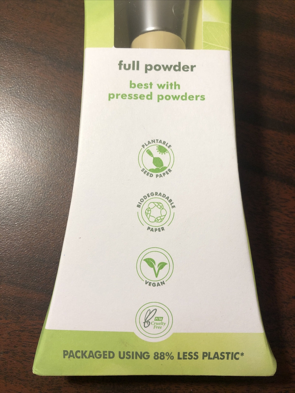 Ecotools Full Powder Brush Best with Pressed Powders 1600. Box Is Plantable