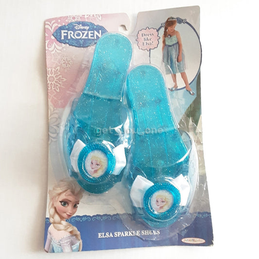 NEW Disney Frozen Kids Elsa Sparkle Shoes Blue Dress up Costume Jakks Pacific