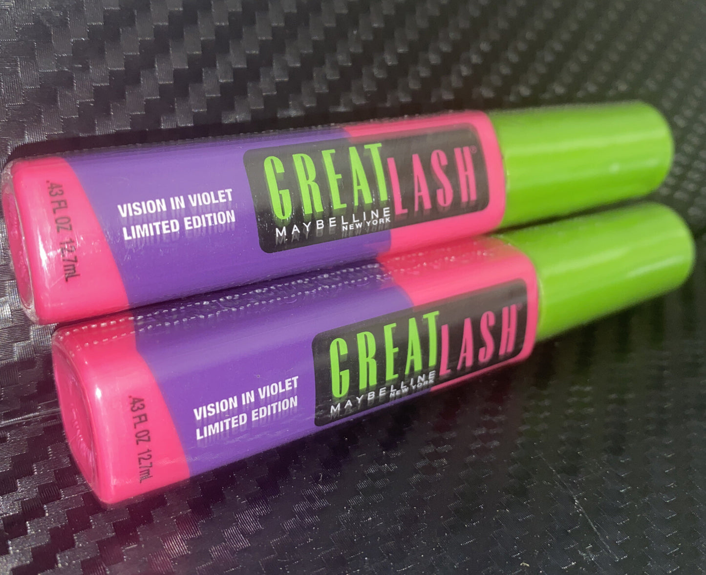 Lot of 2 Maybelline Great Lash Limited Edition Mascara- Color: Vision in Violet
