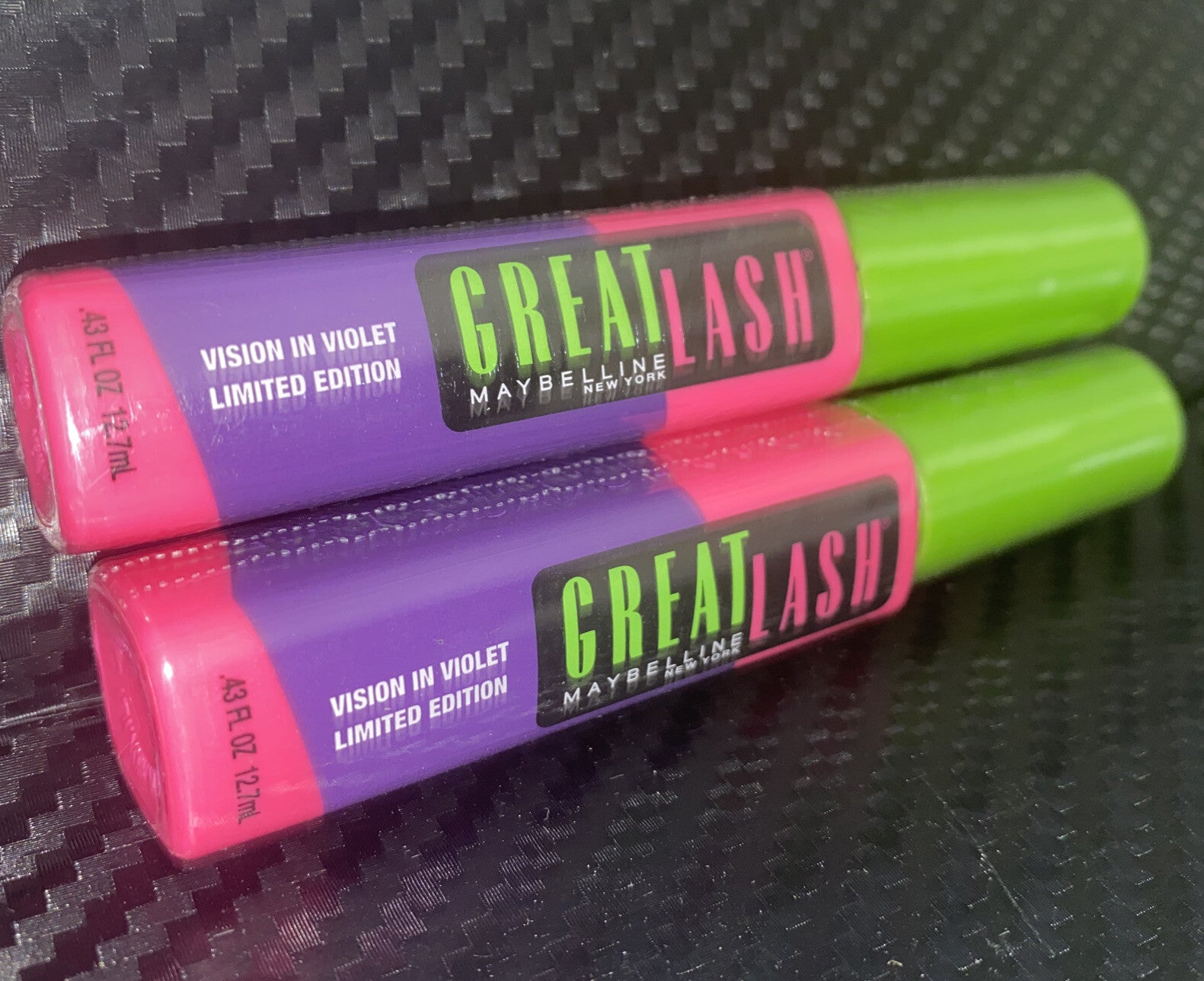 Lot of 2 Maybelline Great Lash Limited Edition Mascara- Color: Vision in Violet