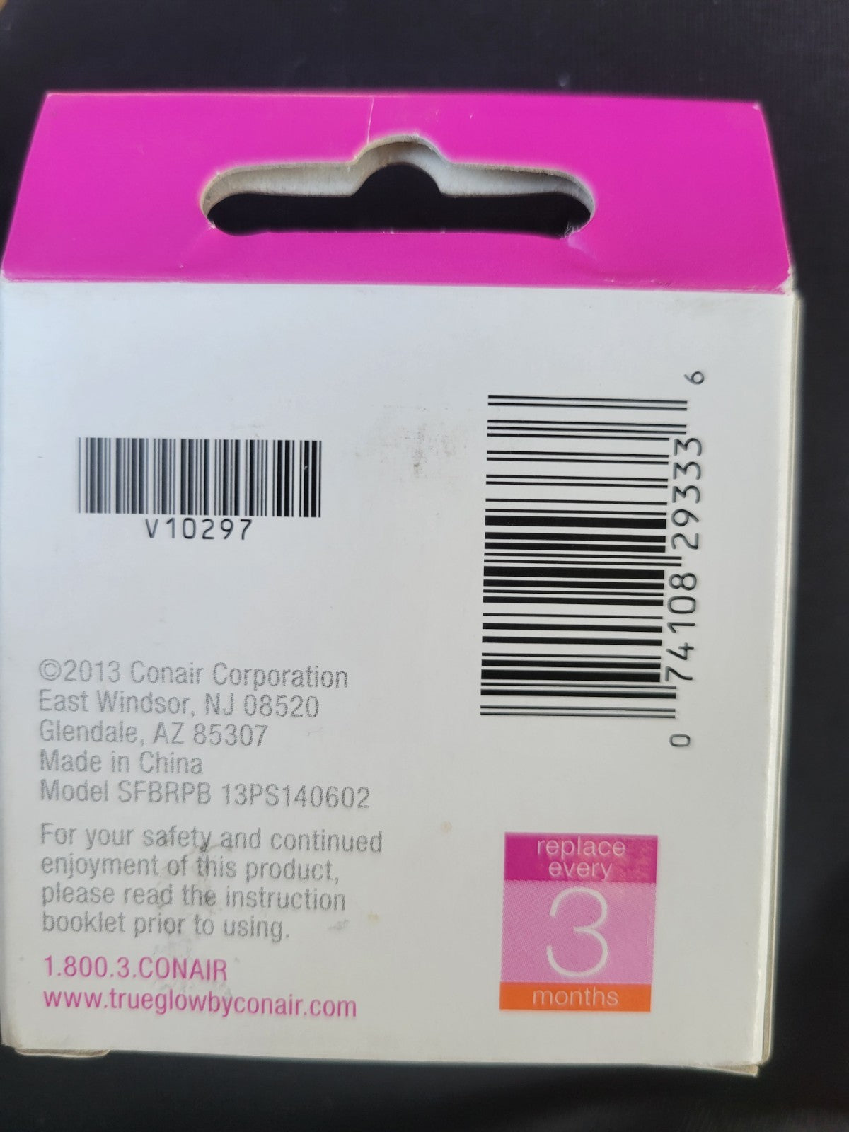 Conair True Glow Sonic Body Brush Replacement Brush Head for Body Waterproof NEW