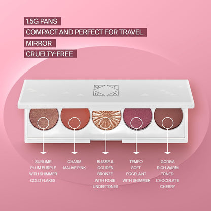 OFRA Signature Palette - Symphony | Eyeshadow Palette with Mauve and Shimmer Shades | 5 Blendable Colors for Everyday and Travel