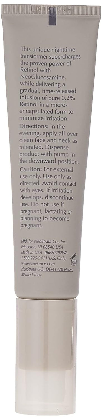 EXUVIANCE Super Retinol Concentrate Firming Nighttime Treatment with Neoglucosamine, 1 Fl. Oz.