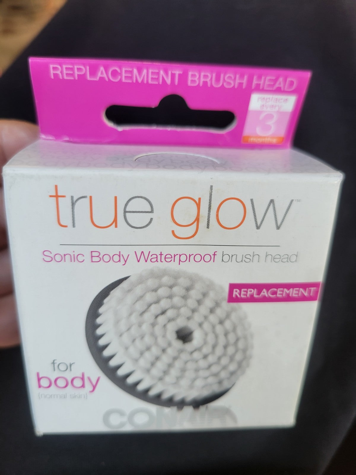Conair True Glow Sonic Body Brush Replacement Brush Head for Body Waterproof NEW