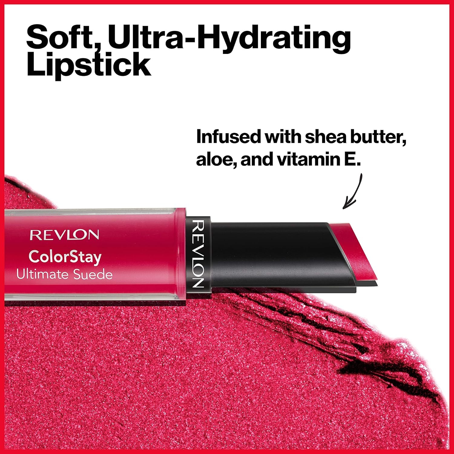 Colorstay Ultimate Suede Lipstick, Longwear Soft, Ultra-Hydrating High-Impact Lip Color, Formulated with Vitamin E, Wardrobe (047), 0.09 Oz