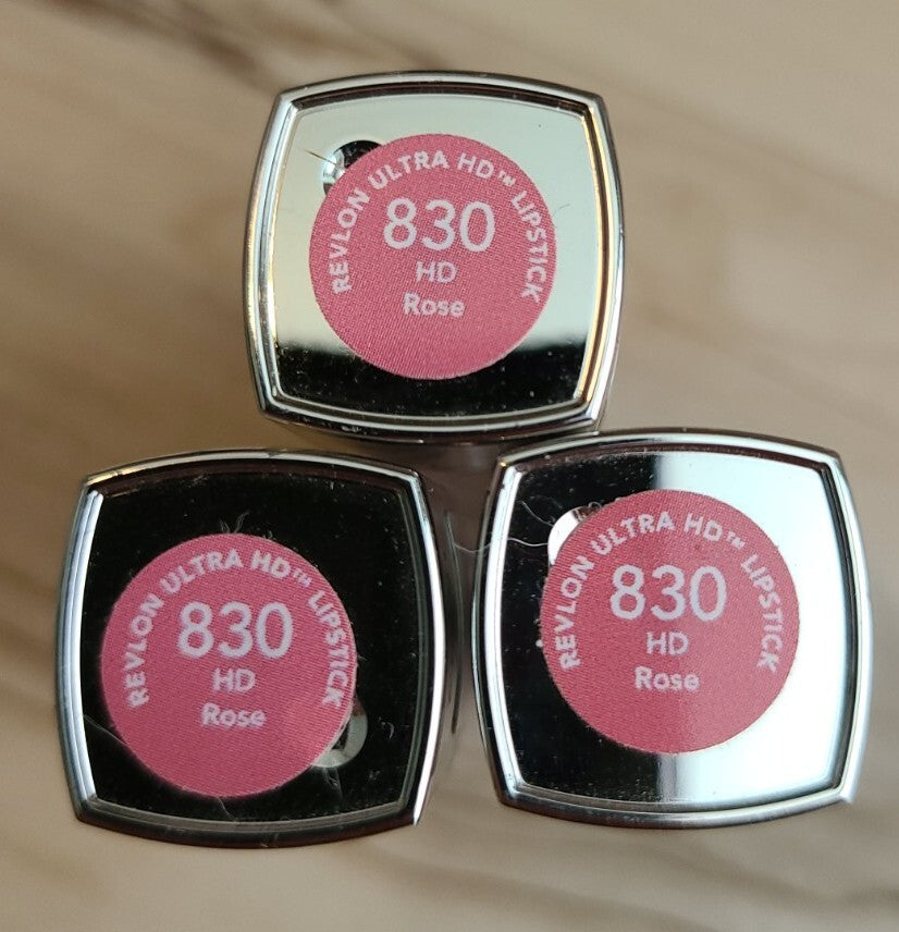 3X REVLON ULTRA HD LIPSTICK - 830 HD Rose
