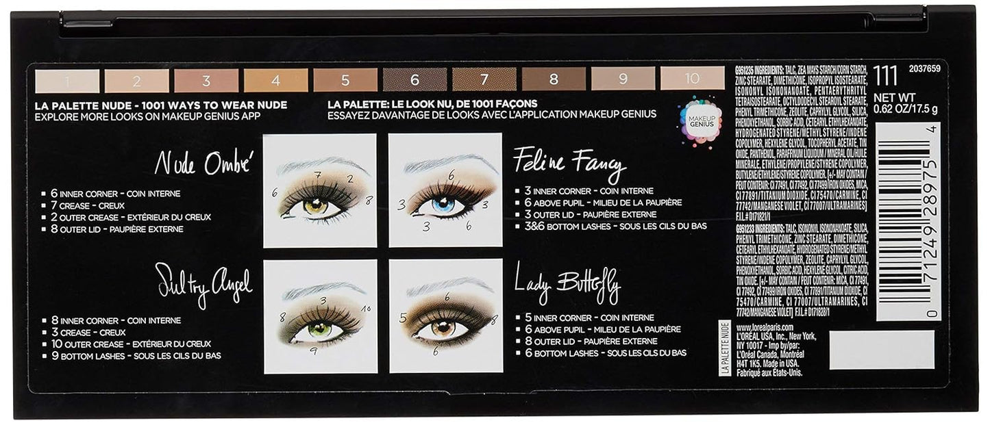 L’Oréal Paris Colour Riche La Palette Eyeshadow, Nude [111] 0.62 Oz