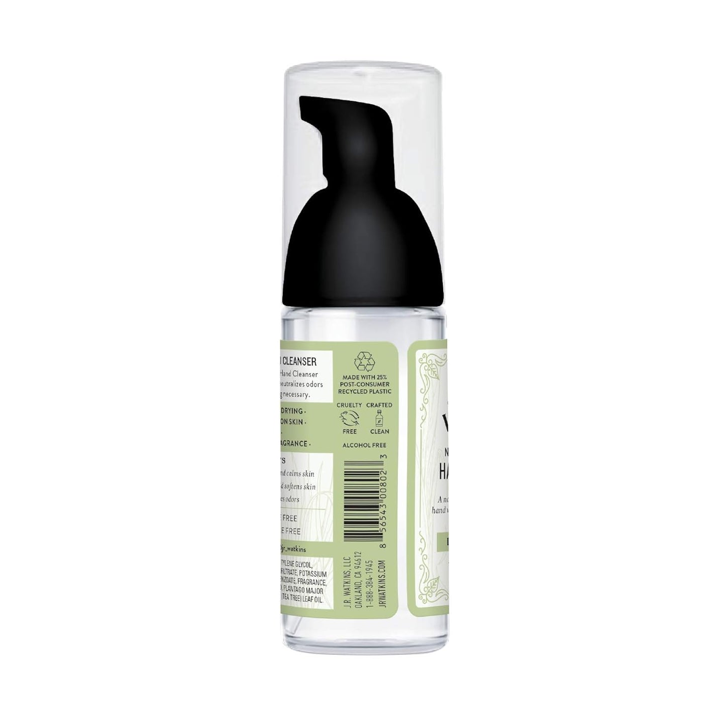 No-Rinse Foaming Hand Cleanser – Hand Soap in Pump Dispenser – Bathroom & Kitchen Foam Cleaner – All Natural, Alcohol Free, Lemongrass, 1.6 Fl. Oz., Single