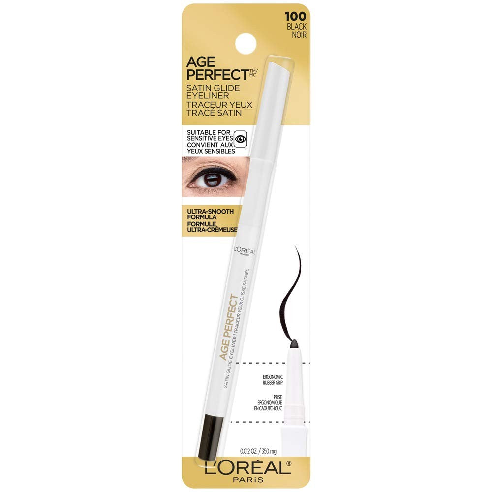 L’Oréal Paris Age Perfect Satin Glide Eyeliner with Mineral Pigments, Black