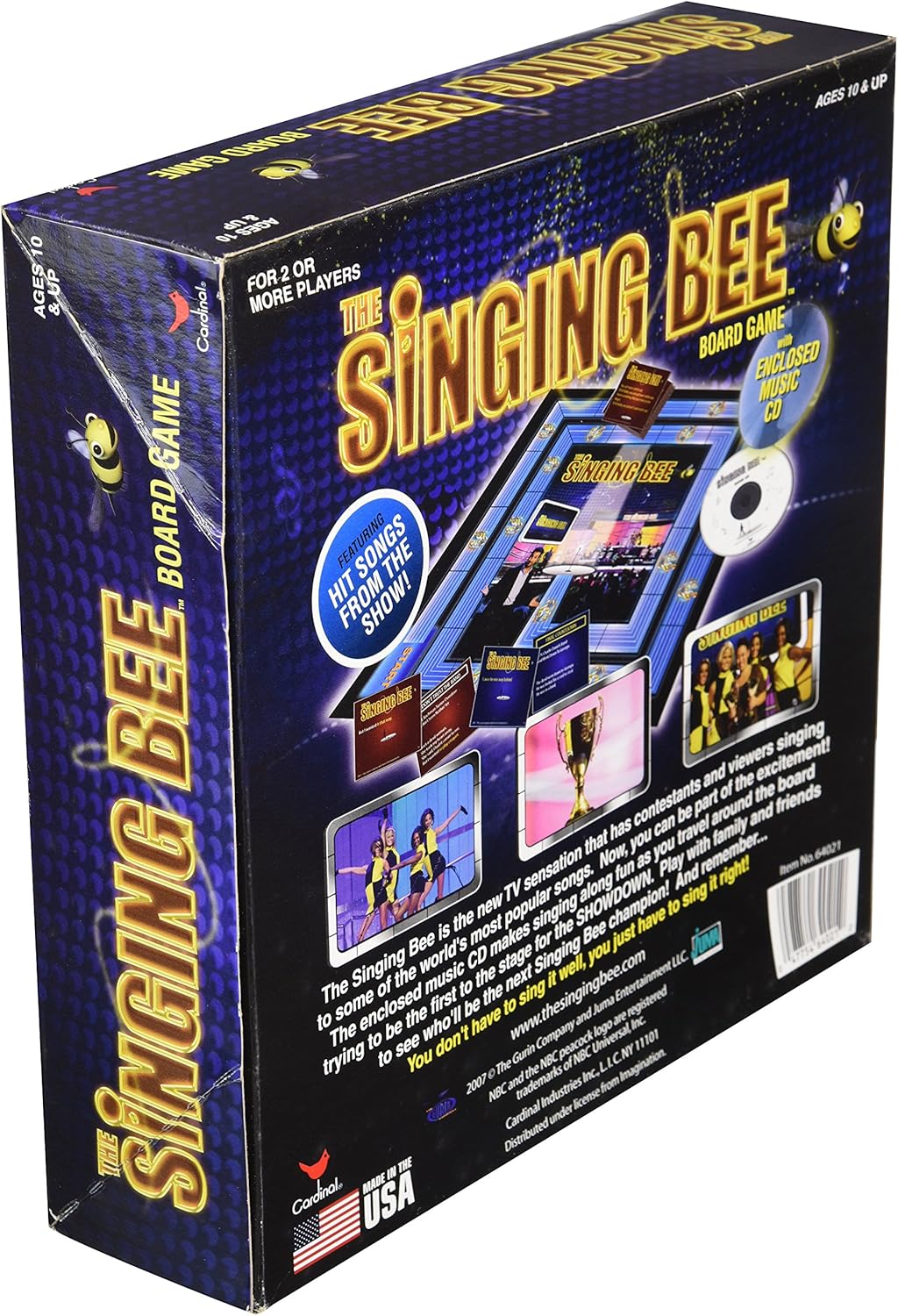 Games Cardinal Industries Singing Bee CD Board Game
