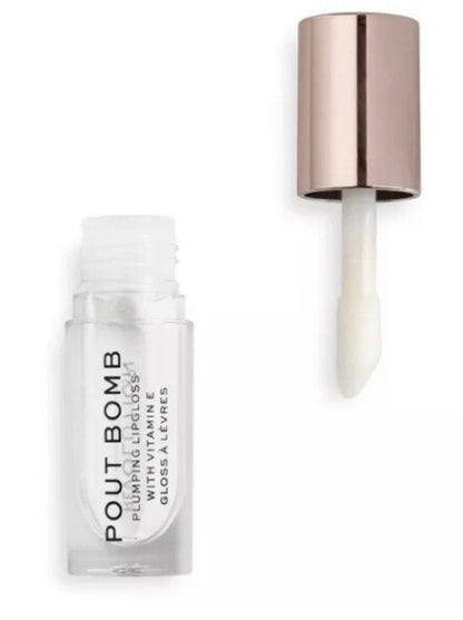 Revolution Makeup Pout Bomb Plumping Lipgloss with Vitamin E 0.15 Oz Travel Size