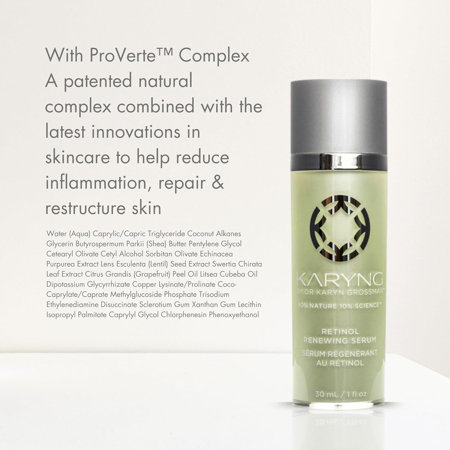 KARYNG Retinol Renewing Serum, anti Aging Retinol Serum, Face Serum Targets Fine Lines and Wrinkles, anti Aging Serum with Retinol and Coconut Oil, 1Oz