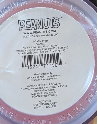 PEANUTS Happy Holiday Travel Cup 16 Oz