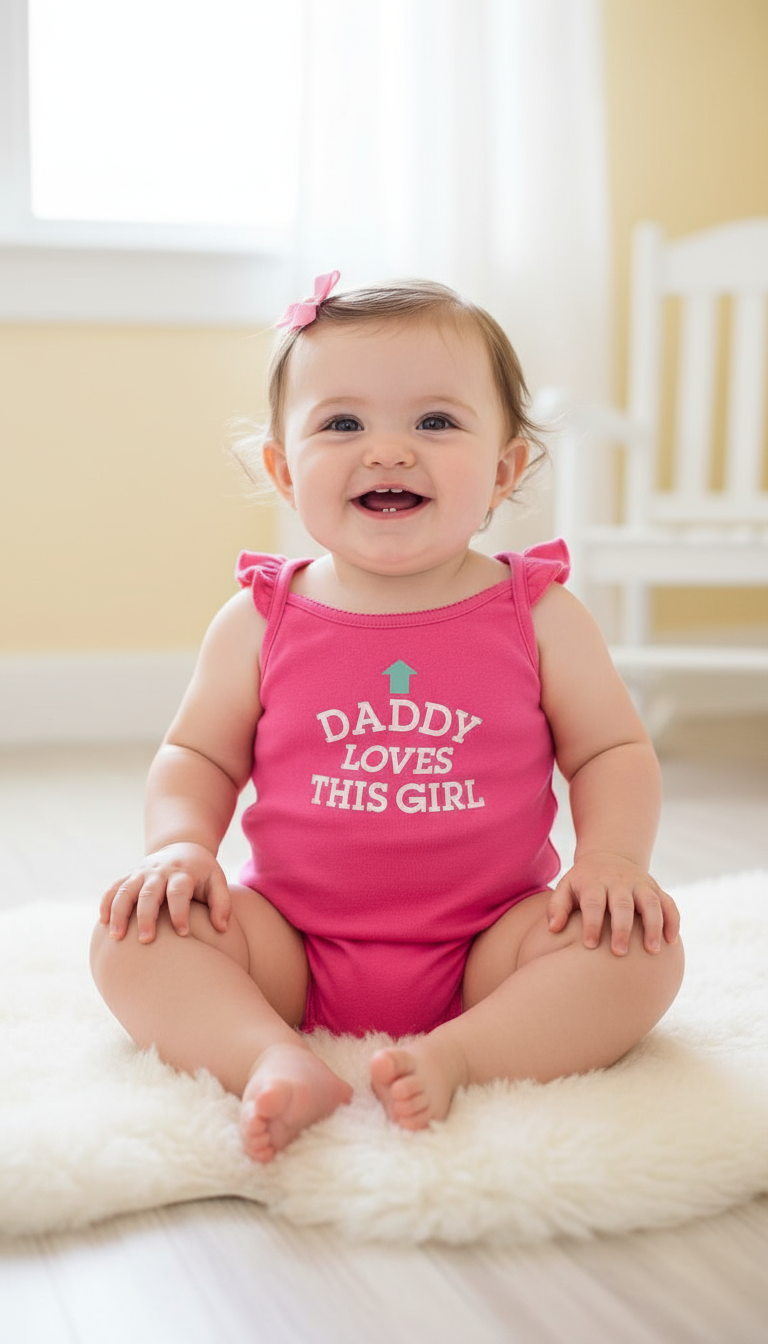 Carter's Daddy Loves This Girl Romper Baby Clothes, Newborn Pink, Pink, 3 months