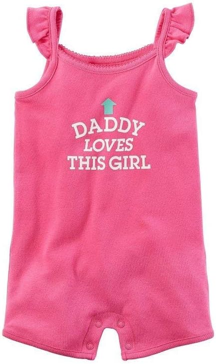 Carter's Daddy Loves This Girl Romper Baby Clothes, Newborn Pink, Pink, 3 months