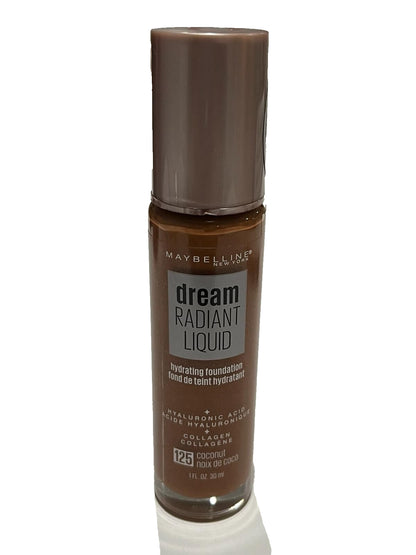 1 Piece Maybelline Dream Radiant Liquid Foundation #125 Coconut 1.0 Fl.Oz New