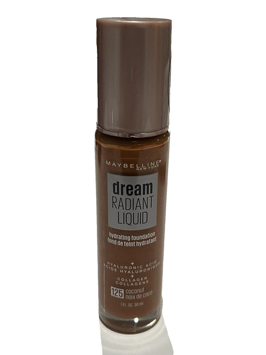 1 Piece Maybelline Dream Radiant Liquid Foundation #125 Coconut 1.0 Fl.Oz New