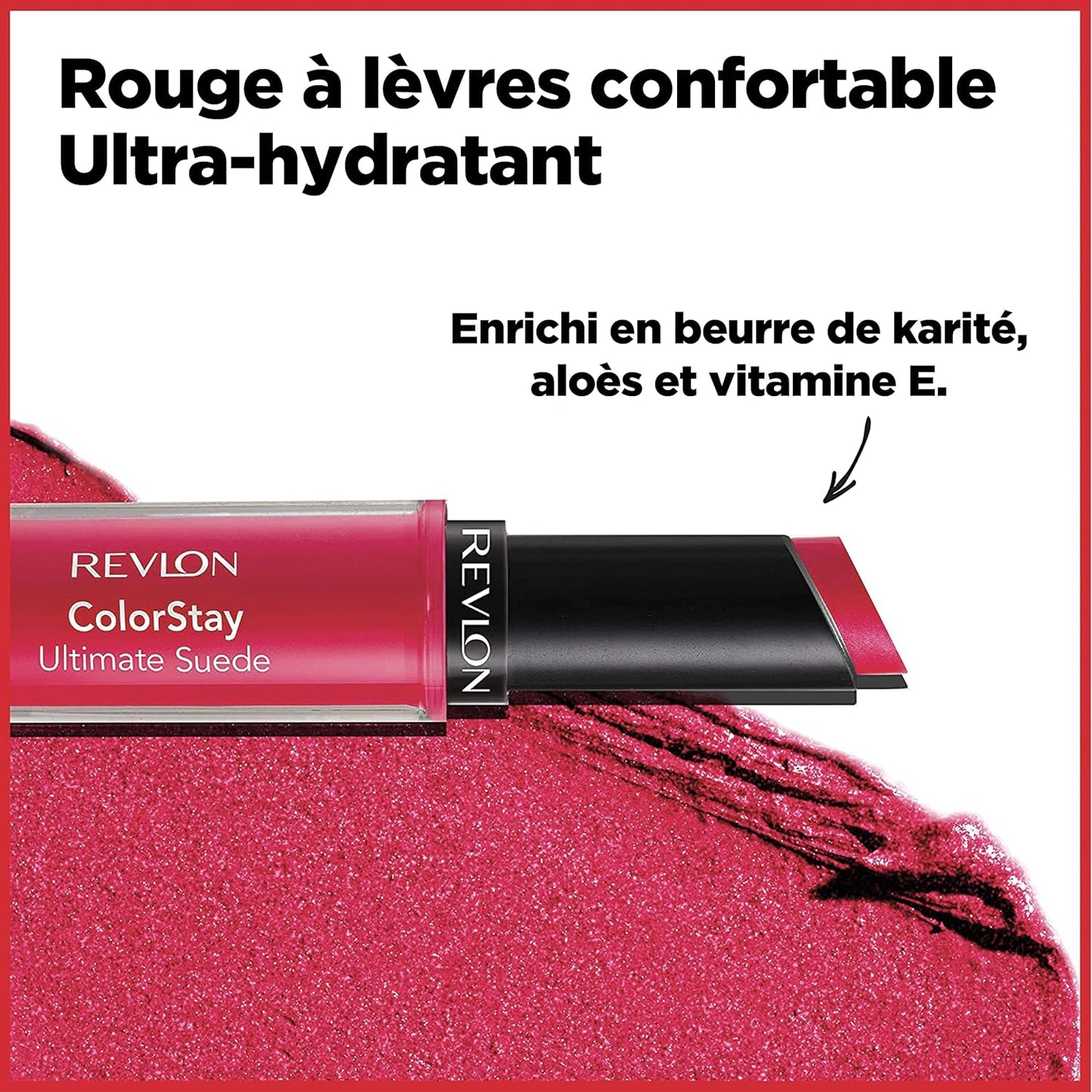 Colorstay Ultimate Suede Lipstick, Longwear Soft, Ultra-Hydrating High-Impact Lip Color, Formulated with Vitamin E, Wardrobe (047), 0.09 Oz