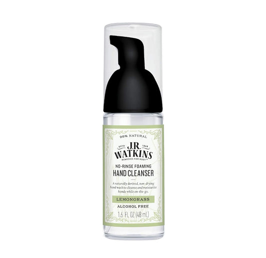No-Rinse Foaming Hand Cleanser – Hand Soap in Pump Dispenser – Bathroom & Kitchen Foam Cleaner – All Natural, Alcohol Free, Lemongrass, 1.6 Fl. Oz., Single