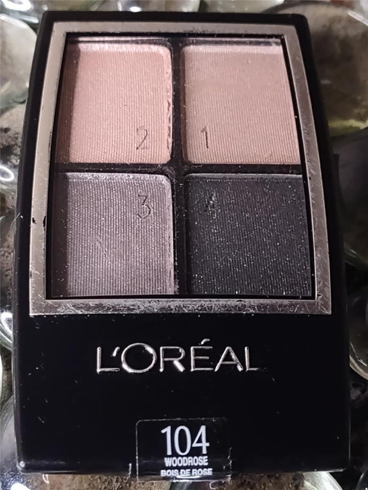 L'OREAL Wear Infinite EYESHADOW Quad ~ # 104 WOODROSE ~ NEW & DISCONTINUED