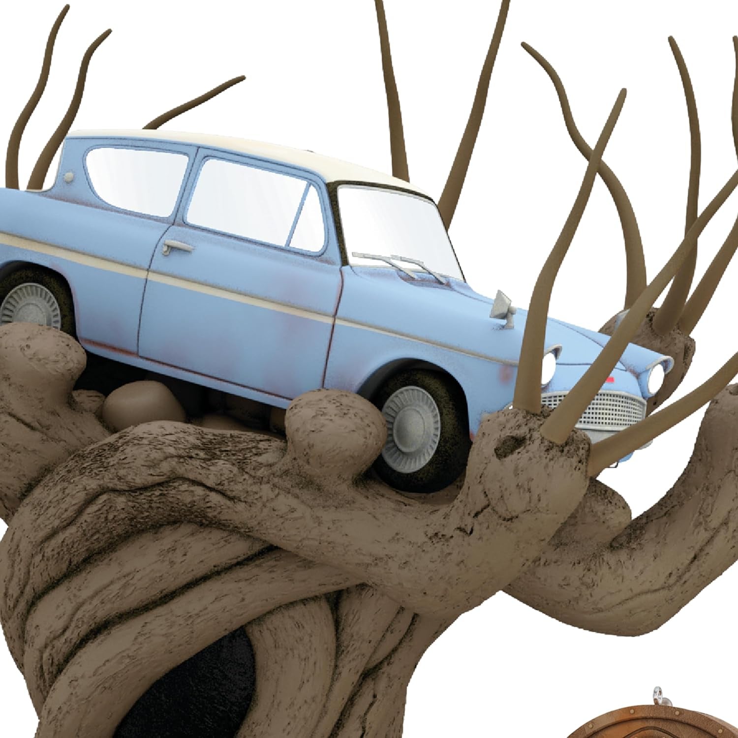 Christmas Tree Topper, Harry Potter and the Chamber of Secrets Collection Flying Ford Anglia in the Whomping Willow Tree with Light and Sound, Gifts for Harry Potter Fans