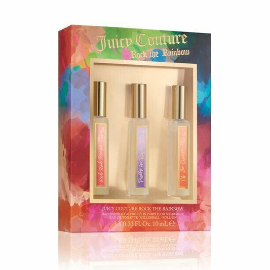 Juicy Couture Rock the Rainbow Perfume Rollerballs 3 Pc Gift Set