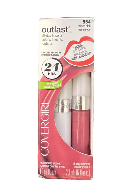 Covergirl Outlast All-Day Lipcolor & Topcoat # 554 Tickled Pink (1)