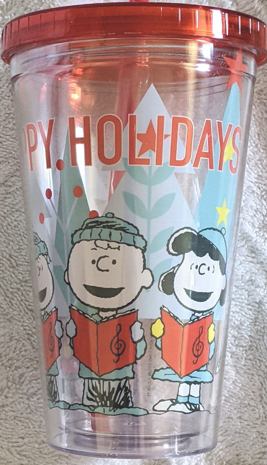 PEANUTS Happy Holiday Travel Cup 16 Oz
