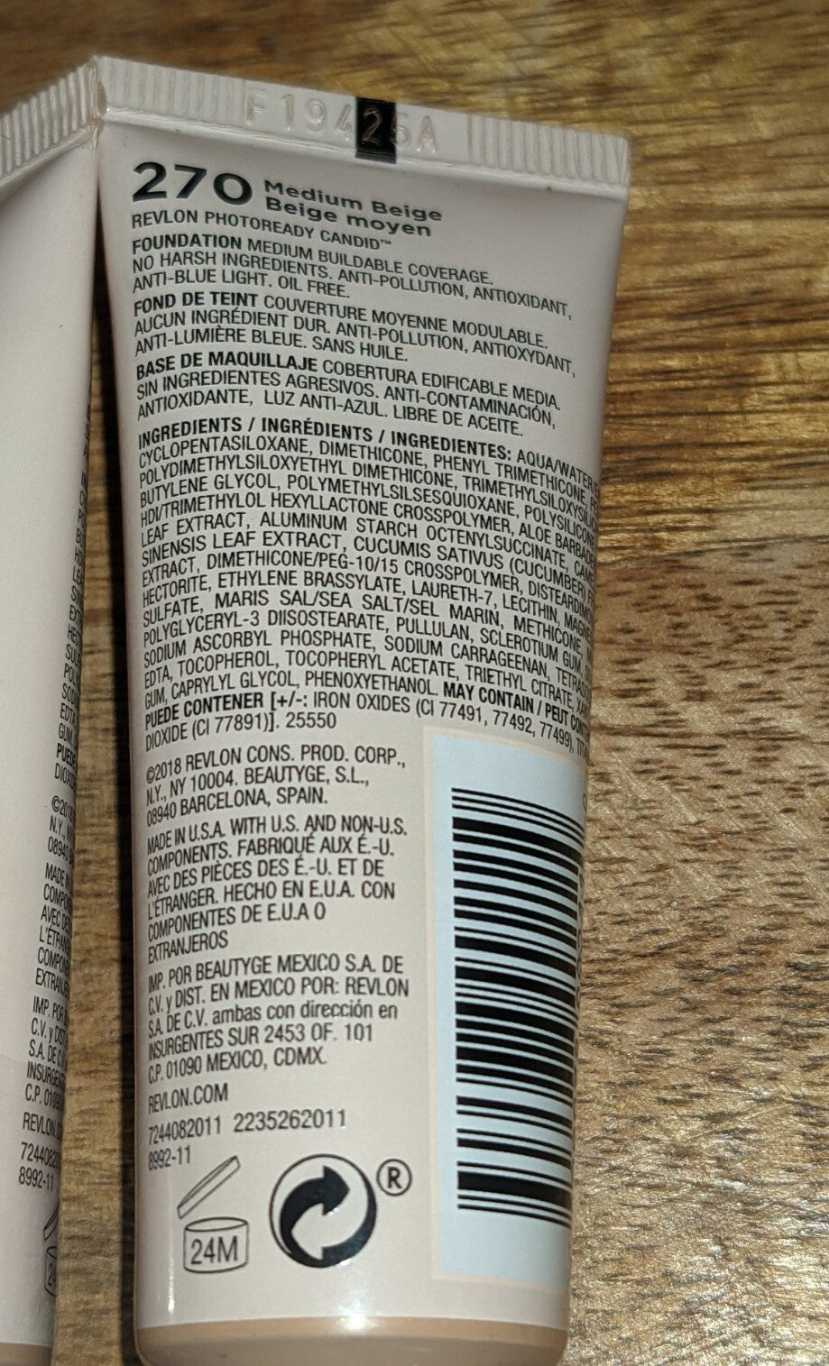 Revlon Photoready Candid Natural Finish Foundation 270 Med Beige 0.75Oz Lot of 3