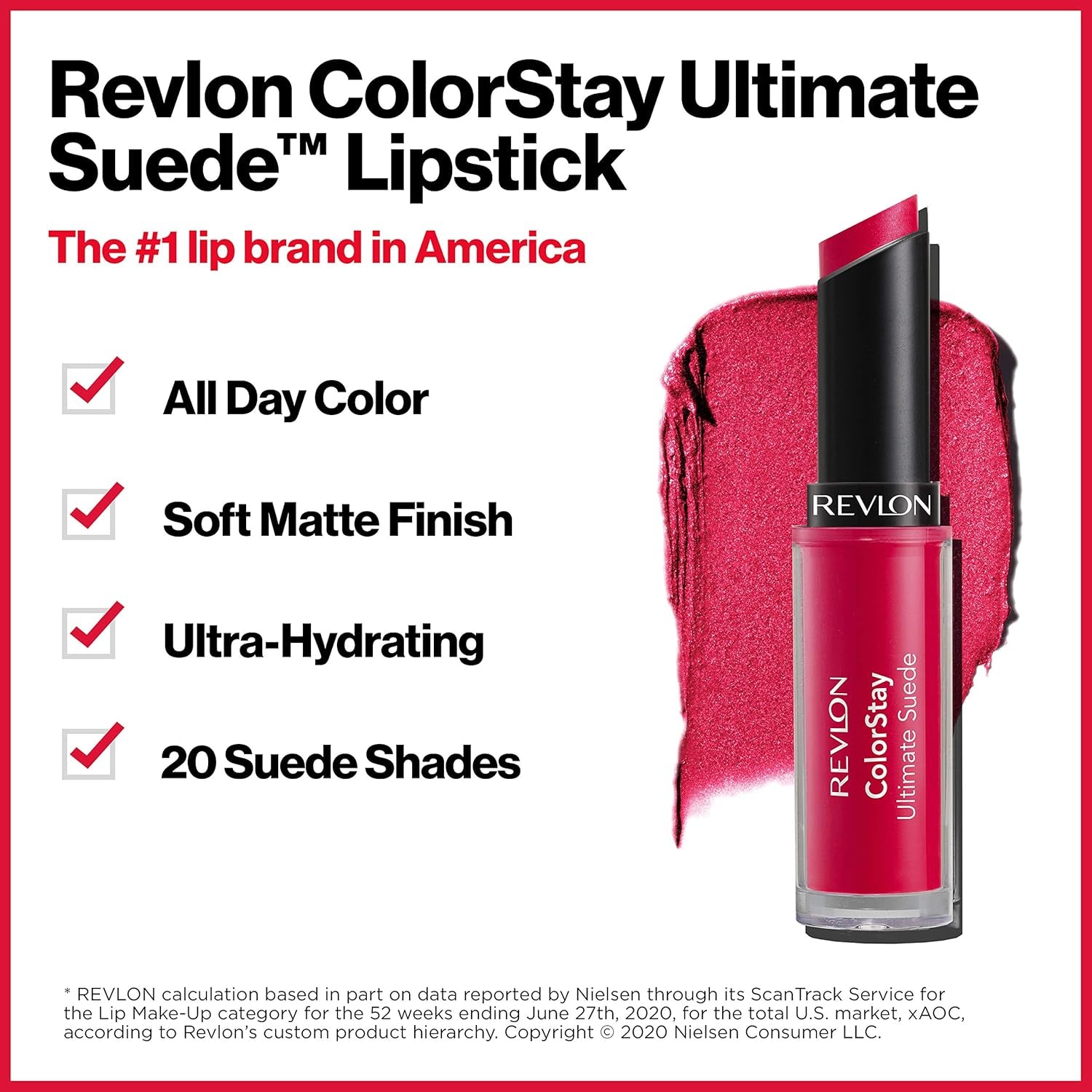 Colorstay Ultimate Suede Lipstick, Longwear Soft, Ultra-Hydrating High-Impact Lip Color, Formulated with Vitamin E, Wardrobe (047), 0.09 Oz