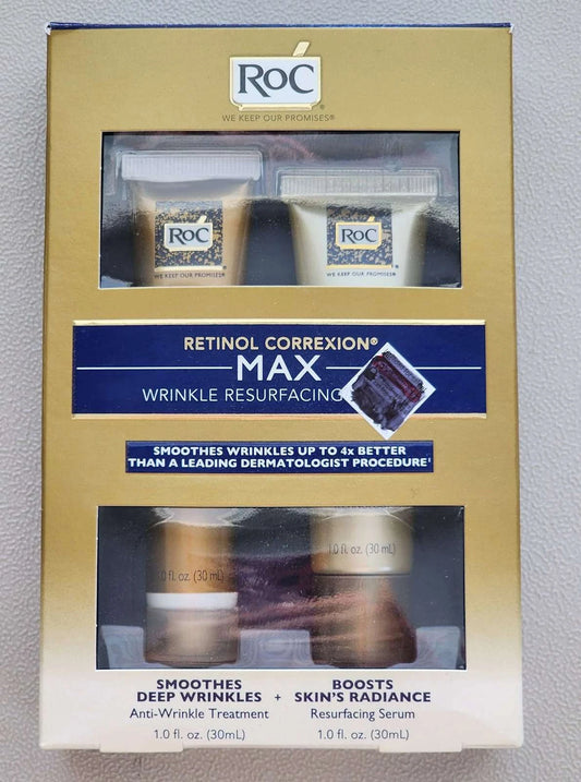 RoC MAX Retinol Correction Wrinkle Resurfacing Anti-Aging Skin Care System