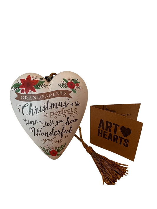 Hallmark Exclusive Art Hearts Demdaco GRANDPARENTS Christmas Heart Family NIB