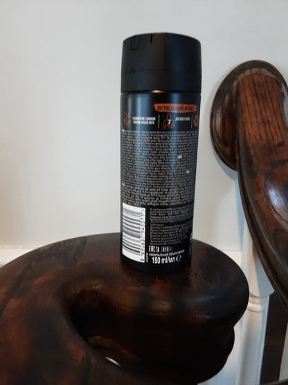 Twin pack AXE BODY SPRAY LEATHER COOKIES  48 HOURS FRESH  150 ML